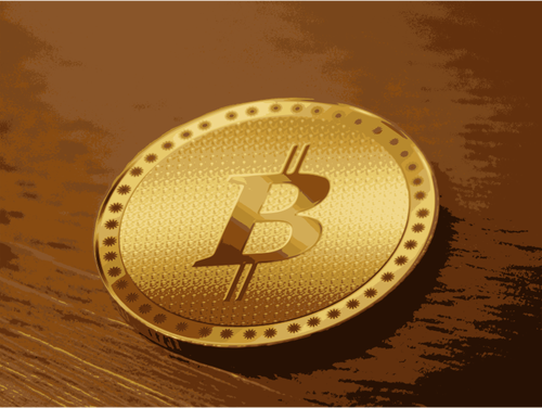 Bitcoin simbol vektor gambar