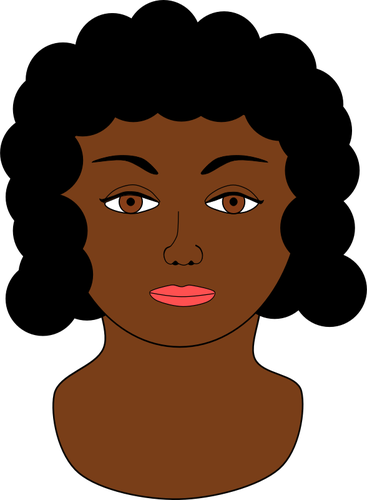 Afrikanische Frau mit groÃŸen Augen-Vektor-illustration
