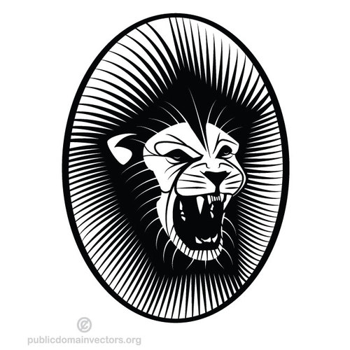 Logotype singa hitam