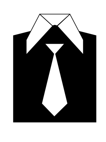 Schwarzen Anzug Vektor icon