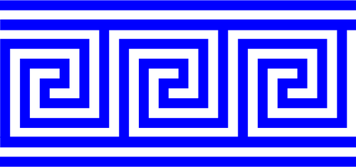 IlustraciÃ³n vectorial del patrÃ³n dominante griega lÃ­nea azul