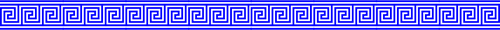 Vector tekening van blauwe lijn Griekse belangrijke patroon dunne