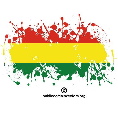 BolivijskÃ¡ vlajka uvnitÅ™ obrazce rukopisu stÅ™Ã­kat