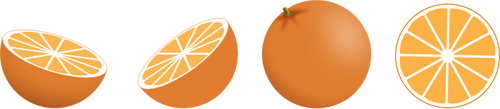 Vector afbeelding van selectie van Oranje stukken