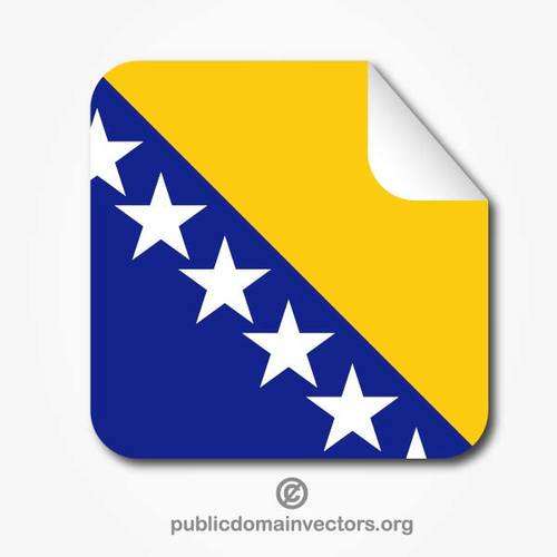 Peeling sticker met vlag van BosniÃ« en Herzegovina