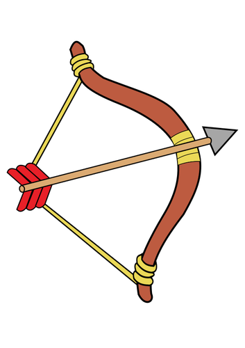 Arco e freccia vettore di disegno