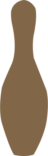 Brown bowling pin vector image