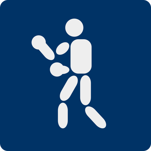 IlustraciÃ³n vectorial de boxeo pictograma deportivo azul