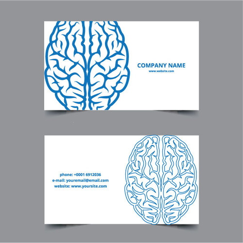 Template kartu bisnis otak