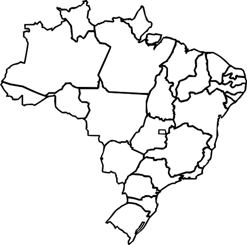 Vector kaart van BraziliÃ« regio 