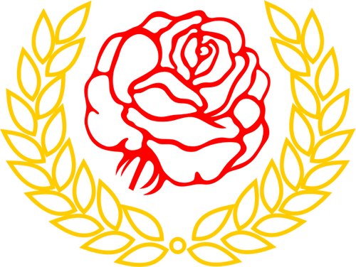 Vektorgrafik av rosor och laurel