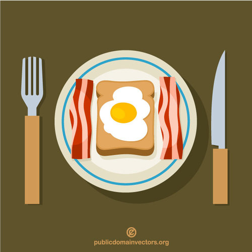 Ovos e bacon do pequeno almoÃ§o