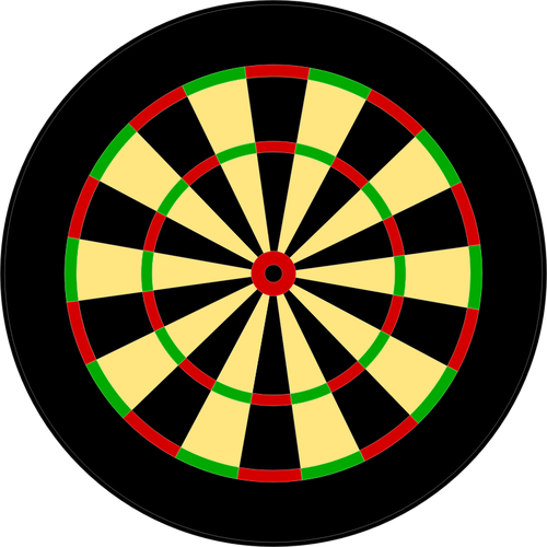 Vectorillustratie van ronde Darten target