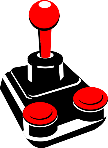 Video game joystick vector tekening