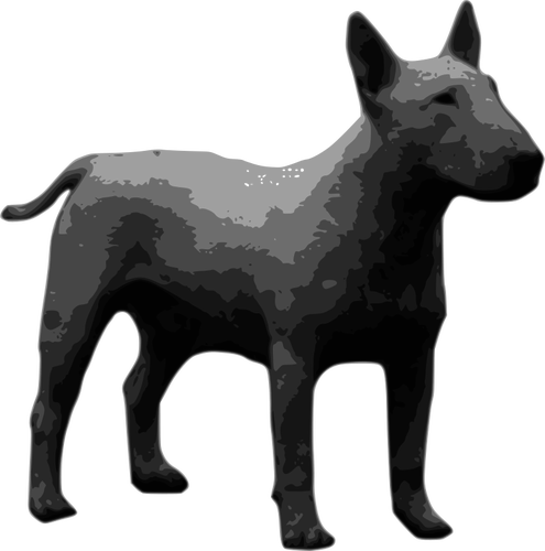 Niveaux de gris vector image bull terrier