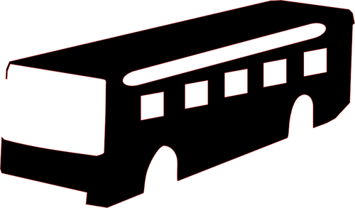 Gambar vektor silhouette bus