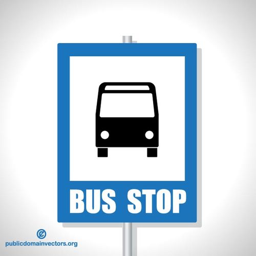 StaÅ£ia de autobuz albastru semn