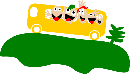 Buss turen ikonen vektor illustration