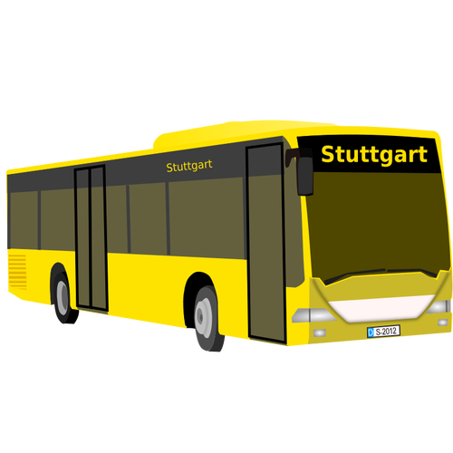 Een gele bus