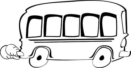 Buss tecknade vektorbild
