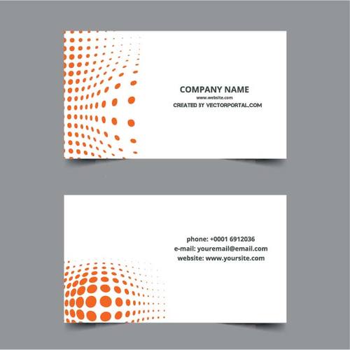 Business card design s polotÃ³ny prvkÅ¯