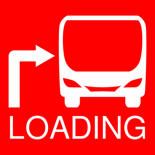 RÃ¶d buss stopp-ikon