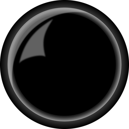 Illustrazione vettoriale pulsante nero lucido tondo