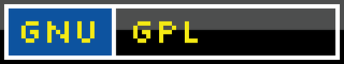 GNU-licens web badge vektorritning
