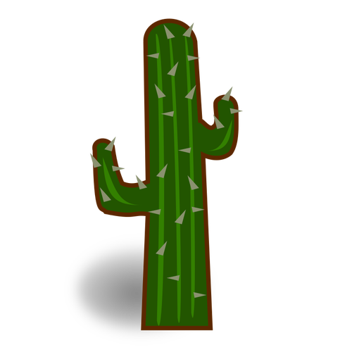 Outlined cactus