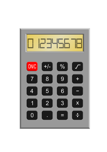 Lama Kalkulator vektor ilustrasi