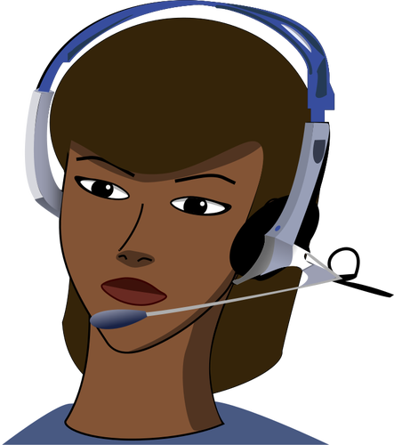 Call center worker vector graphics
