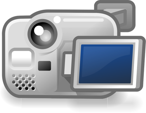 Vector afbeelding van achterkant van digitale camera met scherm