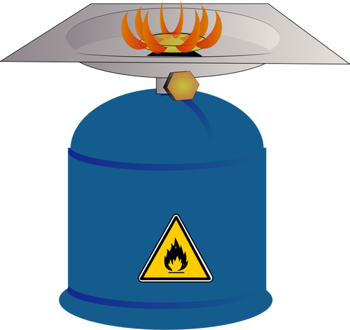 Grafika wektorowa z camping kuchenka gazowa