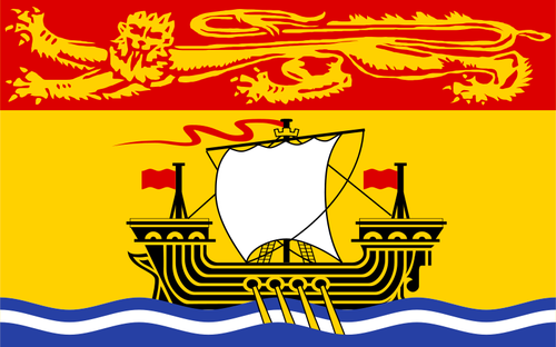 Vlag van New Brunswick vector tekening