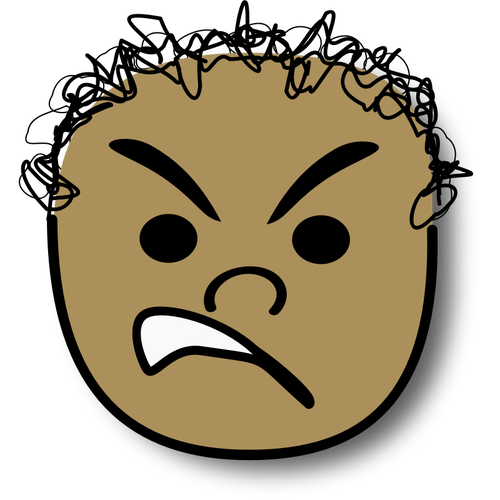 Vektorbild av angry kid avatar