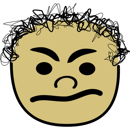 Vektorbild av komiska angry kid avatar