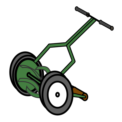 Kartun Push Reel mesin pemotong rumput