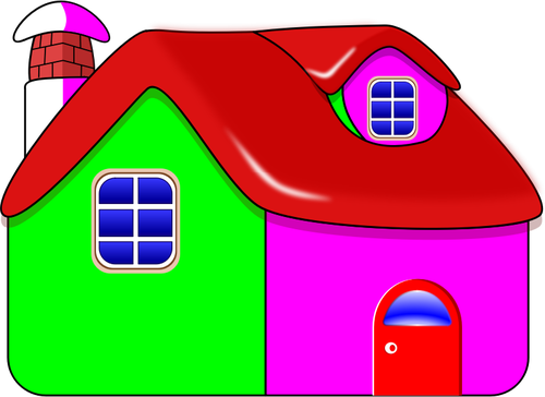 Grafika wektorowa kolorowy bÅ‚yszczÄ…cy House