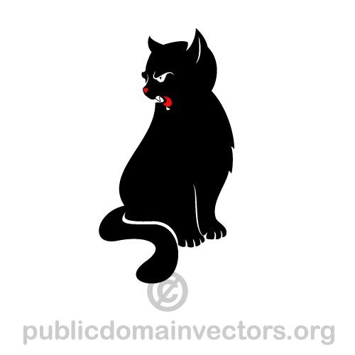 Imagem vetorial de gato preto