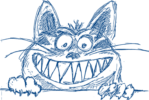 Vektor-Bild grinsende Katze