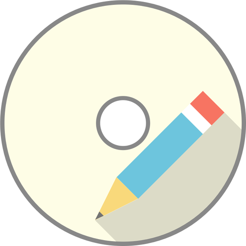 CD-ROM et crayon vector clipart