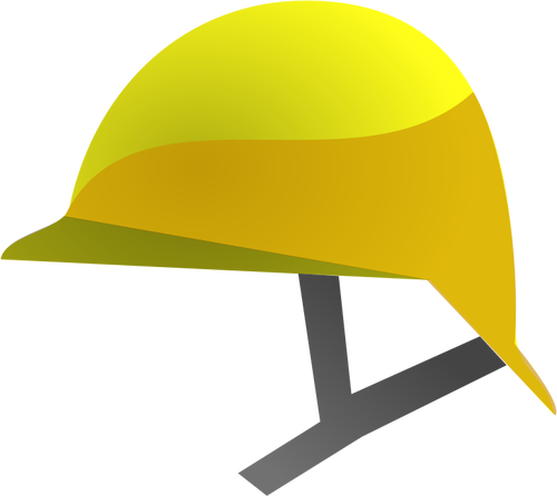Vektorgrafik med gula konstruktion hjÃ¤lm ikonen