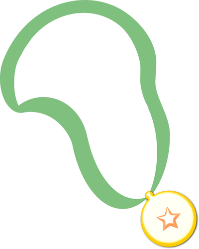 Enkel medalj pÃ¥ ett band vektor ClipArt