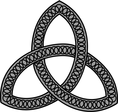 Image vectorielle de dÃ©tail simple conception celtique en niveaux de gris