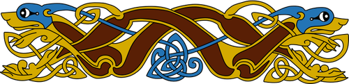 Illustrazione vettoriale di ornamento celtico animale