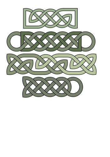 Vector afbeelding van selectie van Keltische knooppatronen