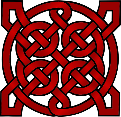 Dark red Celtic mandala vector image