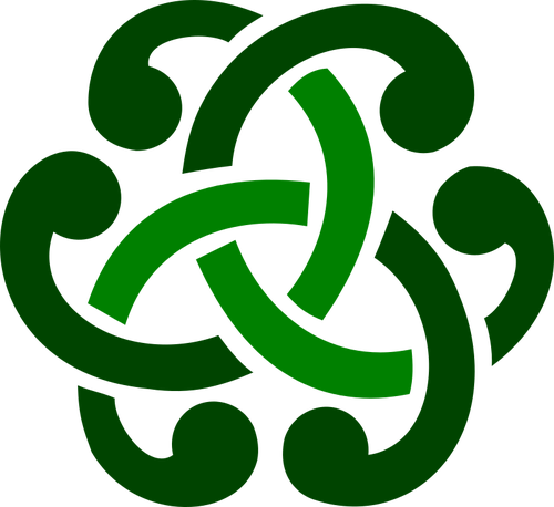 Grafika wektorowa ozdobnych zielonych projektu Celtic szczegÃ³Å‚Ã³w
