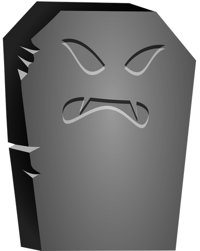 Vector image of angry Halloween tombstone