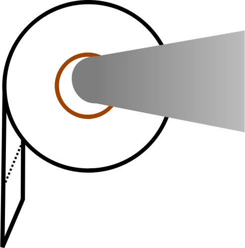 Illustrazione vettoriale di rotolo di carta igienica rotolÃ²